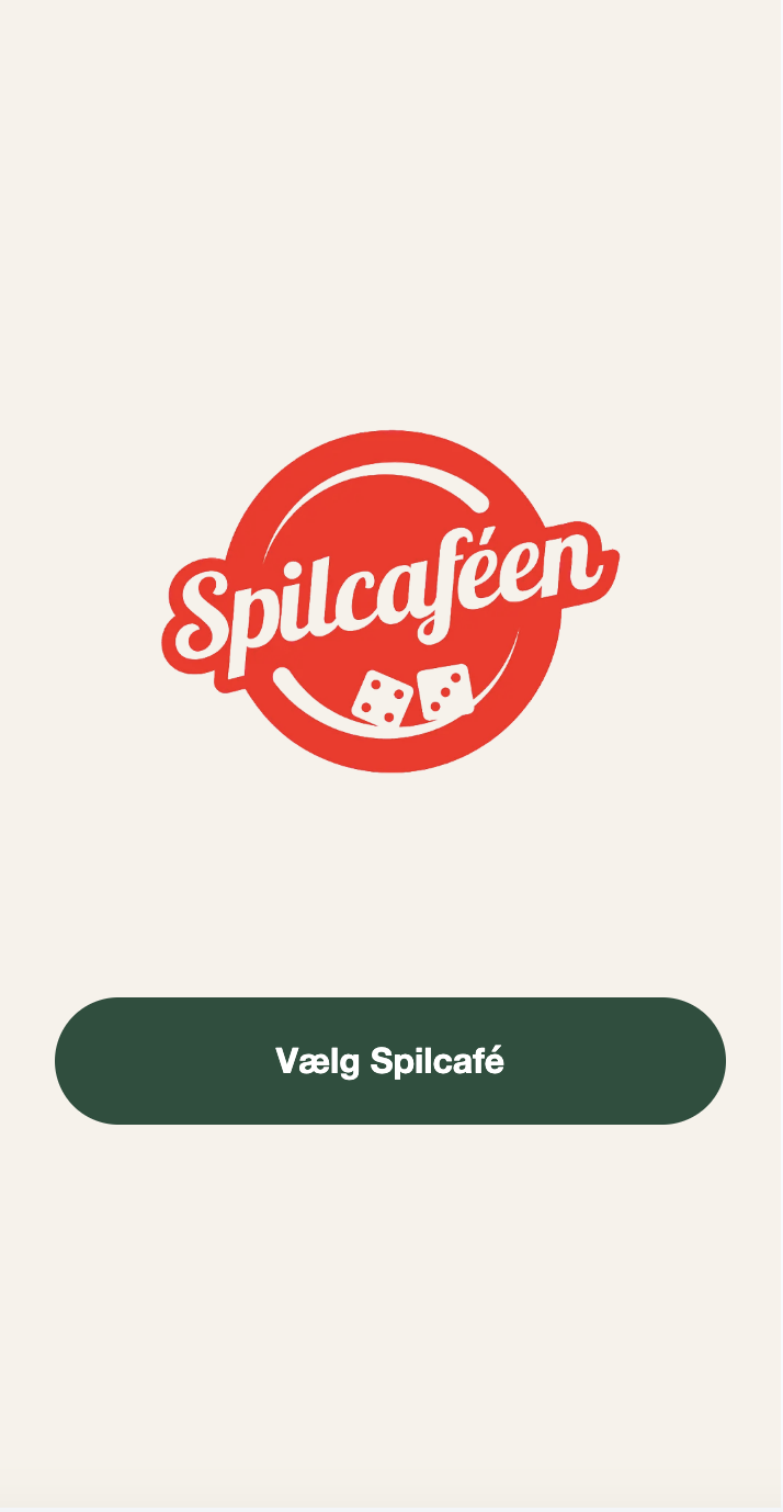 Skærmbillede af Spilcaféens app